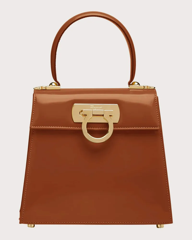 Ferragamo Donna Iconic Top Handle (S) Marrone Marrone