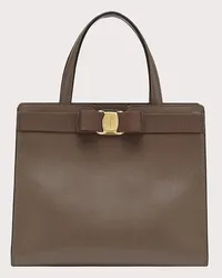 Ferragamo Donna Tote bag fiocco Vara Marrone Marrone