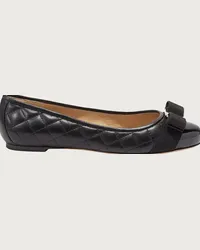 Ferragamo Donna Ballerina Varina trapuntata Nero Nero