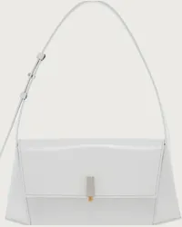 Ferragamo Donna Borsa a spalla geometrica (M) Bianco Bianco