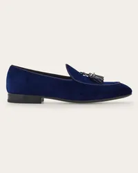 Ferragamo Uomo Mocassino con nappine Blu Blu