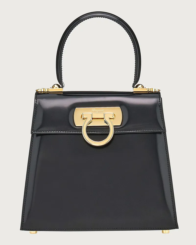 Ferragamo Donna Iconic Top Handle (S) Nero Nero