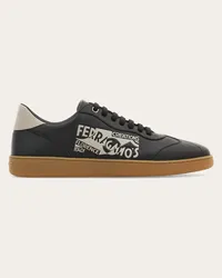 Ferragamo Uomo Sneaker bassa con logo Nero Nero