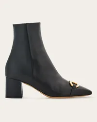 Ferragamo Donna Stivaletto ornamento Gancini Nero Nero