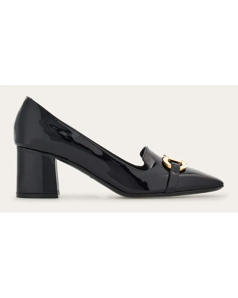 Ferragamo Donna Décolleté ornamento Gancini Nero Nero