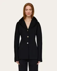 Ferragamo Donna Caban con cappuccio Nero Nero