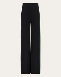 Ferragamo Donna Pantaloni fasce a contrasto Nero Nero