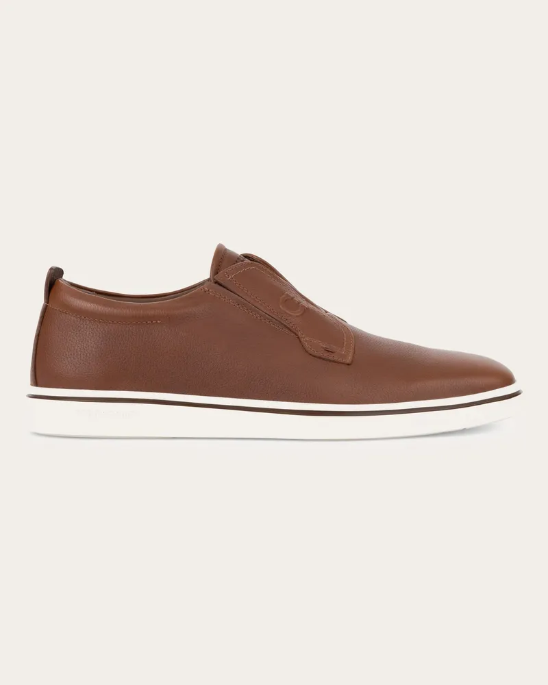 Ferragamo Uomo Derby slip on Marrone Marrone