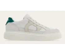 Uomo Sneaker bassa con Gancini Bianco