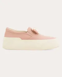 Ferragamo Donna Slip on new Vara plate Rosa Rosa