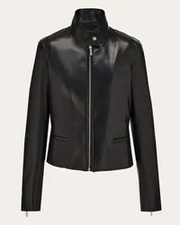 Ferragamo Donna Giacca biker in nappa Nero Nero