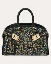 Ferragamo Donna Mini bag Hug con cristalli Multicolore Multicolore