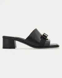 Ferragamo Donna Slide new Vara plate Nero Nero