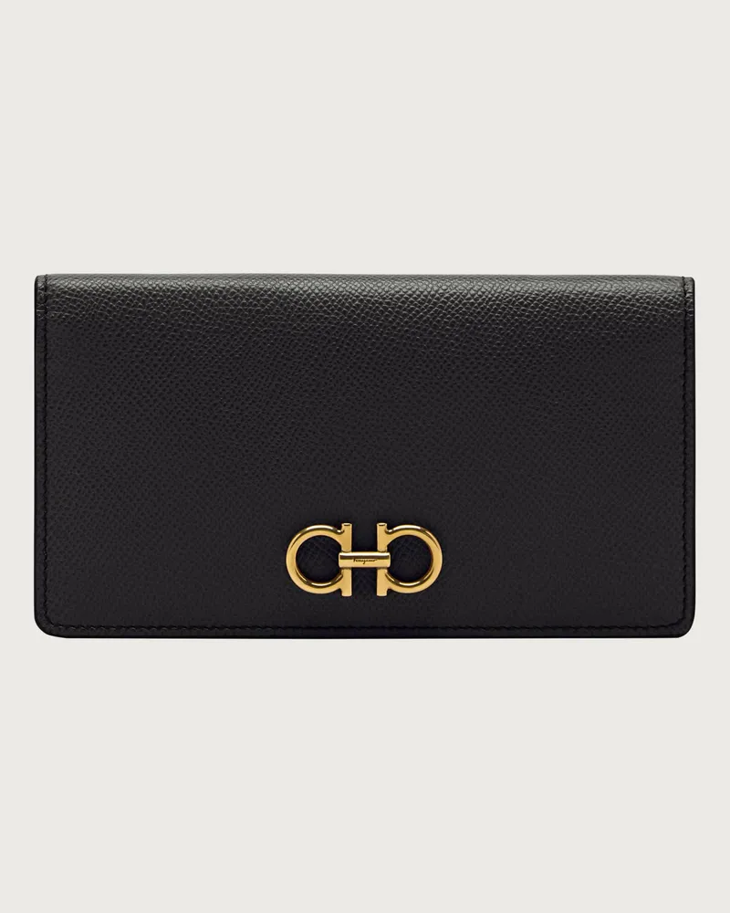 Ferragamo Donna Portafoglio Gancini Nero Nero