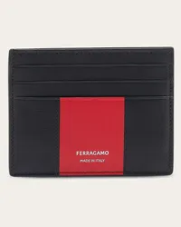 Ferragamo Uomo Porta carte di credito bicolor Rosso Rosso