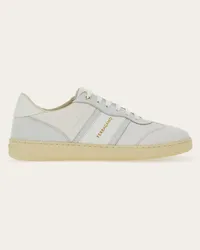 Ferragamo Donna Sneaker bassa con firma Bianco Bianco