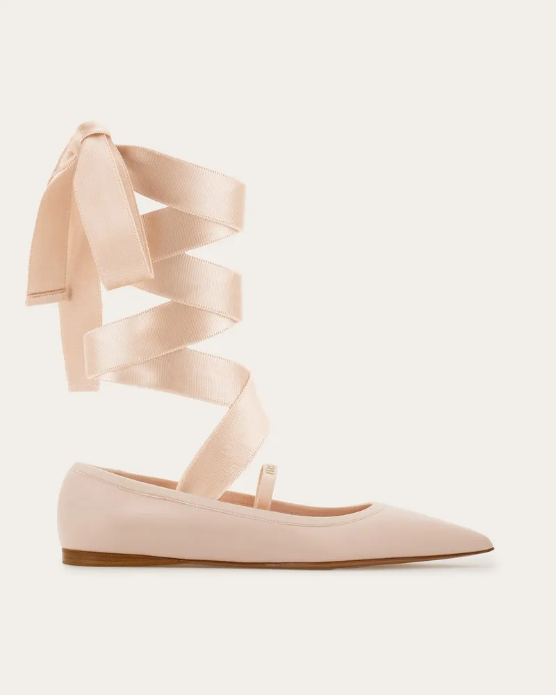 Ferragamo Donna Ballerina con nastro Rosa Rosa