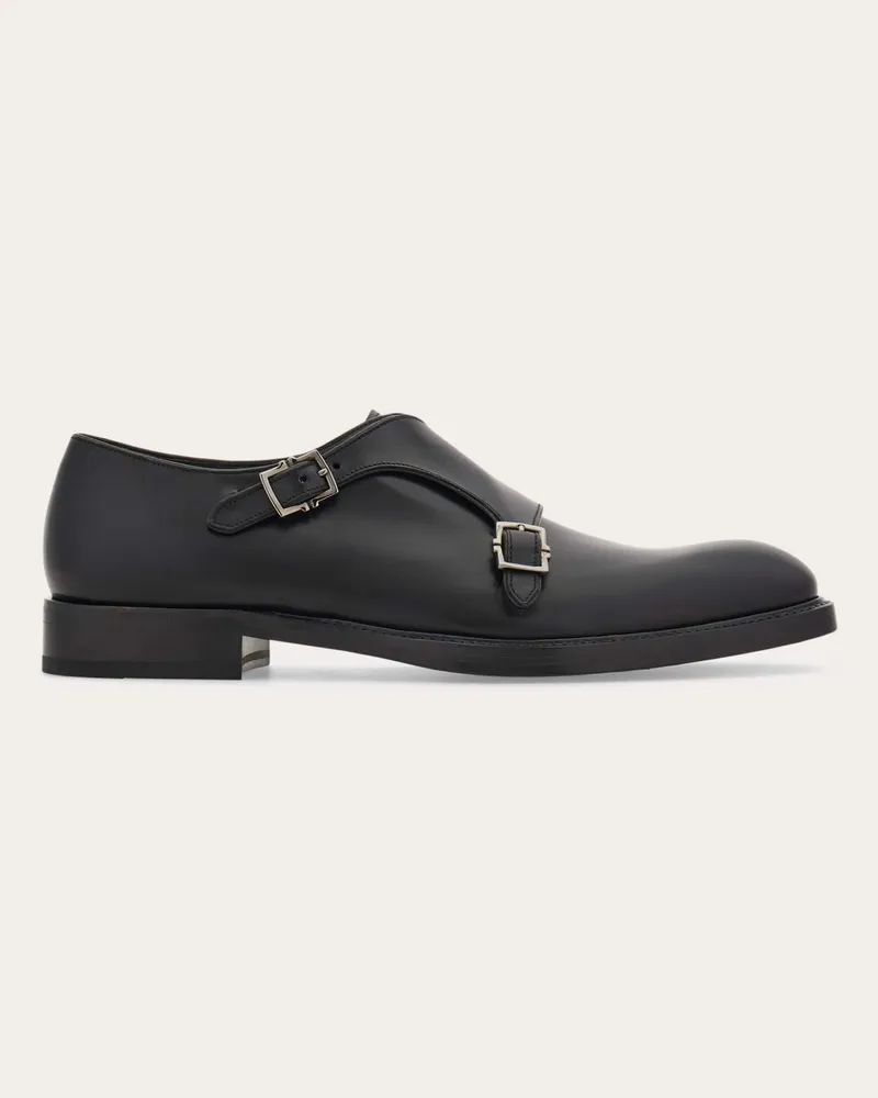 Ferragamo Uomo Double monkstrap Nero Nero