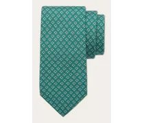 Uomo Cravatta in seta stampa Tetris Verde