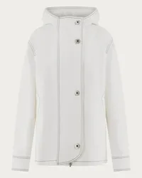 Ferragamo Donna Blouson con cappuccio Bianco Bianco