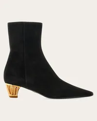 Ferragamo Donna Stivaletto tacco gabbia Nero Nero