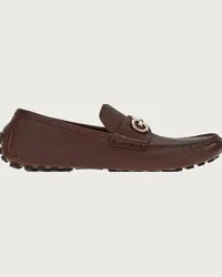 Ferragamo Uomo Driver ornamento Gancini Marrone Marrone