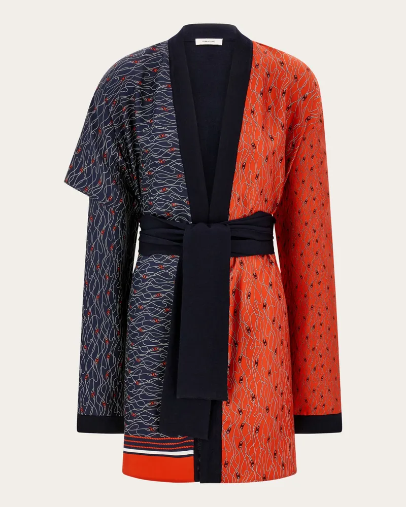 Ferragamo Donna Cardigan in lana e seta Multicolore Multicolore