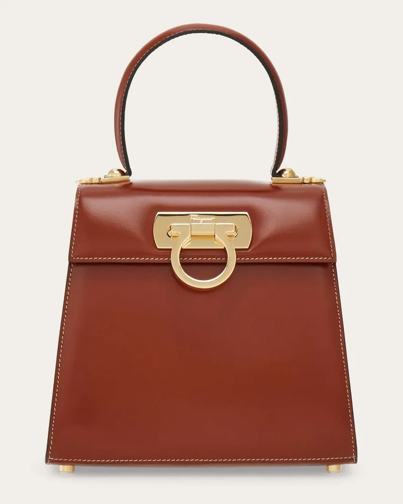 Ferragamo Donna Iconic Top Handle (S) Marrone Marrone