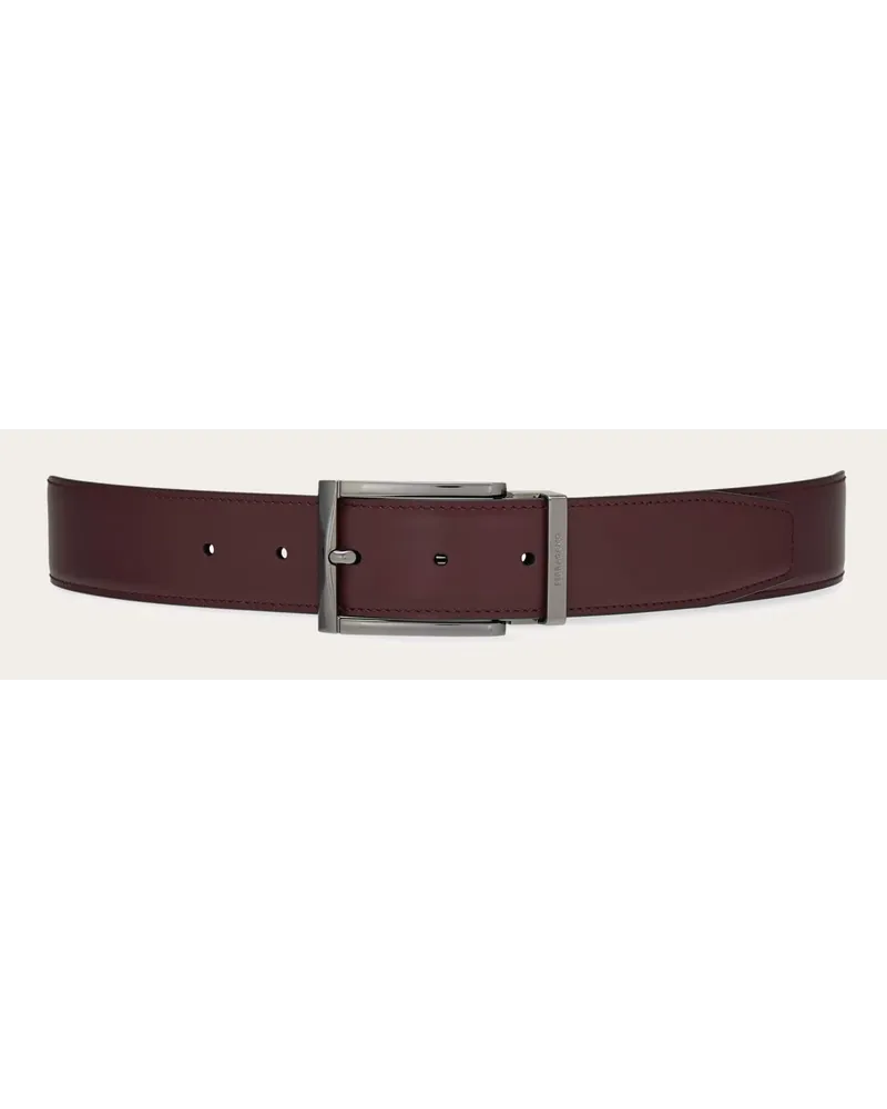 Ferragamo Uomo Cintura reversibile e regolabile Rosso Rosso