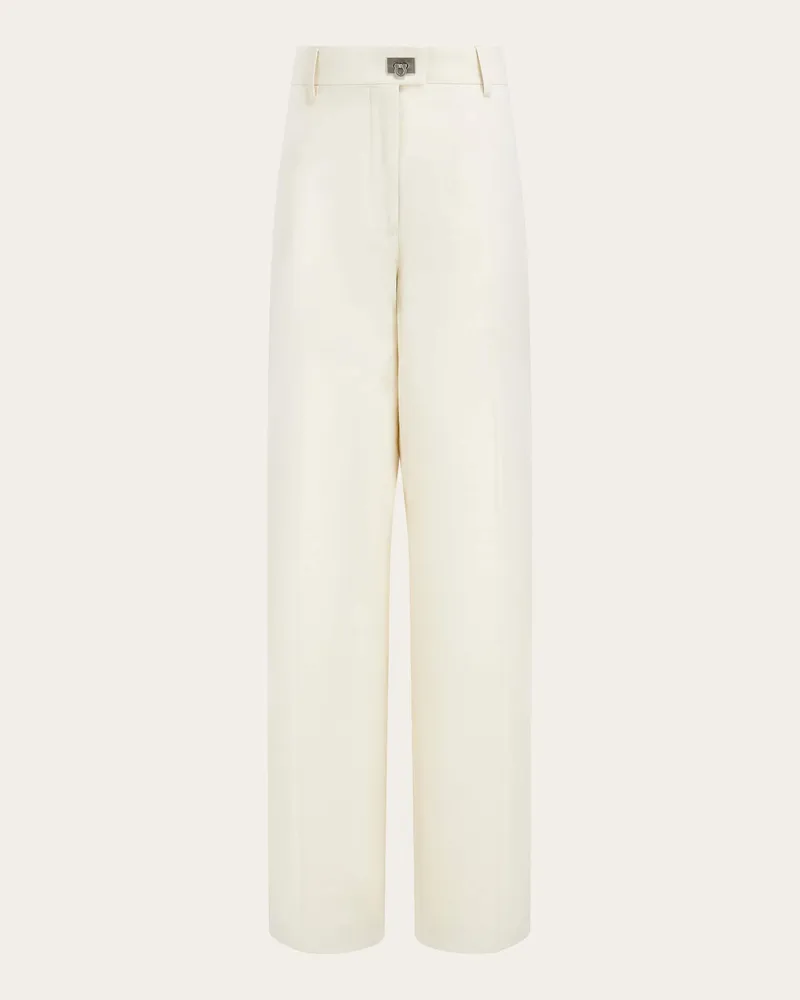 Ferragamo Donna Pantalone sartoriale Bianco Bianco