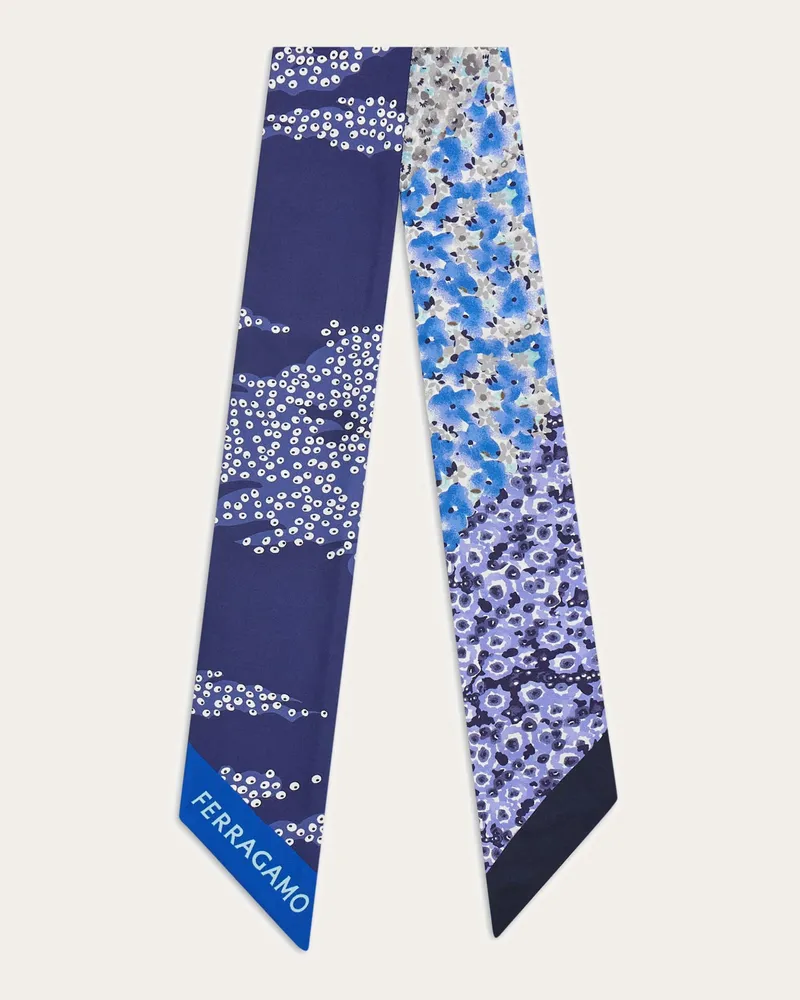 Ferragamo Donna Bandeau stampa Palazzo Spini Feroni Blu Blu