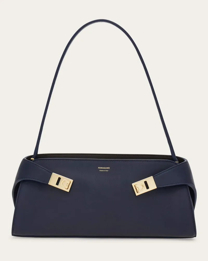 Ferragamo Donna Borsa a spalla Hug East-West (S) Blu Blu