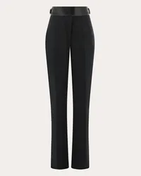 Ferragamo Donna Pantalone con cintura in eco pelle Nero Nero