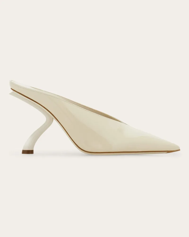 Ferragamo Donna Mule tacco scultura S Bianco Bianco