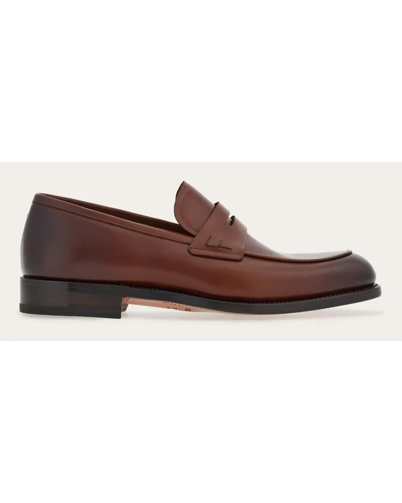 Ferragamo Uomo Mocassino Penny Tramezza Marrone Marrone
