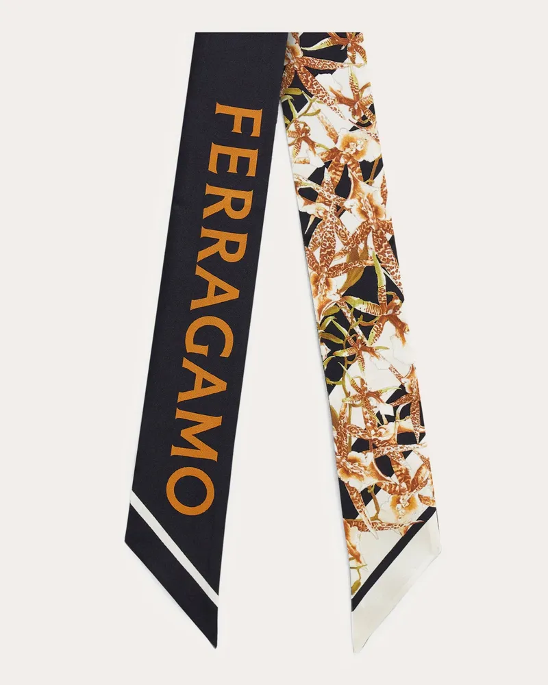 Ferragamo Donna Bandeau stampa Fioritura Nero Nero