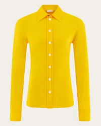 Ferragamo Donna Camicia in jersey stretch Giallo Giallo