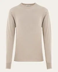 Ferragamo Uomo Maglia girocollo doppio capo Beige Beige