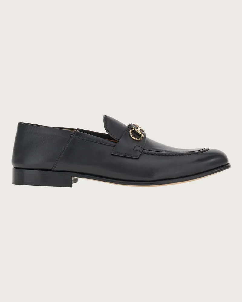 Ferragamo Donna Mocassino mule ornamento Gancini Nero Nero