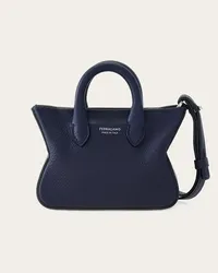 Ferragamo Uomo Charm mini tote Blu Blu