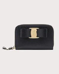 Ferragamo Donna Porta carte fiocco Vara Nero Nero