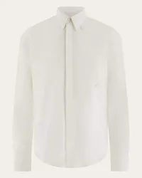 Ferragamo Uomo Camicia a manica lunga Bianco Bianco