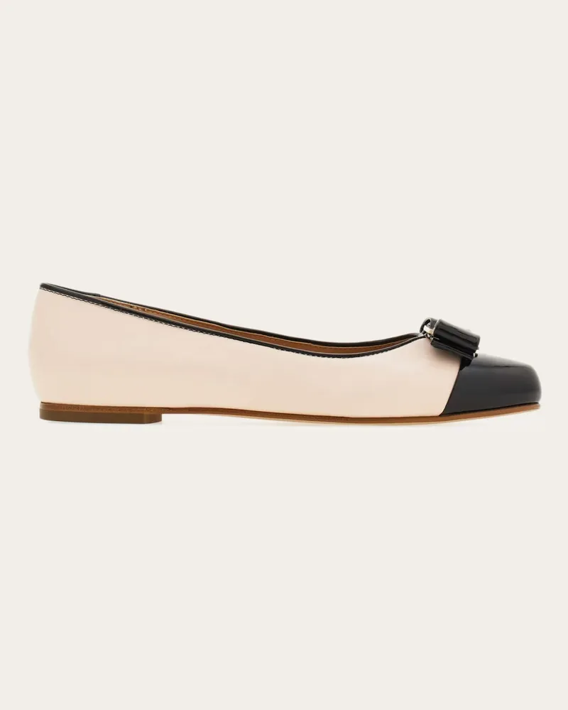 Ferragamo Donna Ballerina Varina bicolor Rosa Rosa
