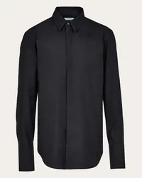 Ferragamo Uomo Camicia sportiva con manica lunga Nero Nero