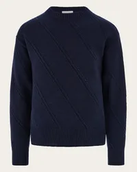 Ferragamo Uomo Maglia girocollo Blu Blu