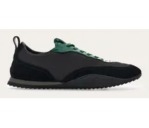 Uomo Sneaker con dettagli in vernice Black/forest green