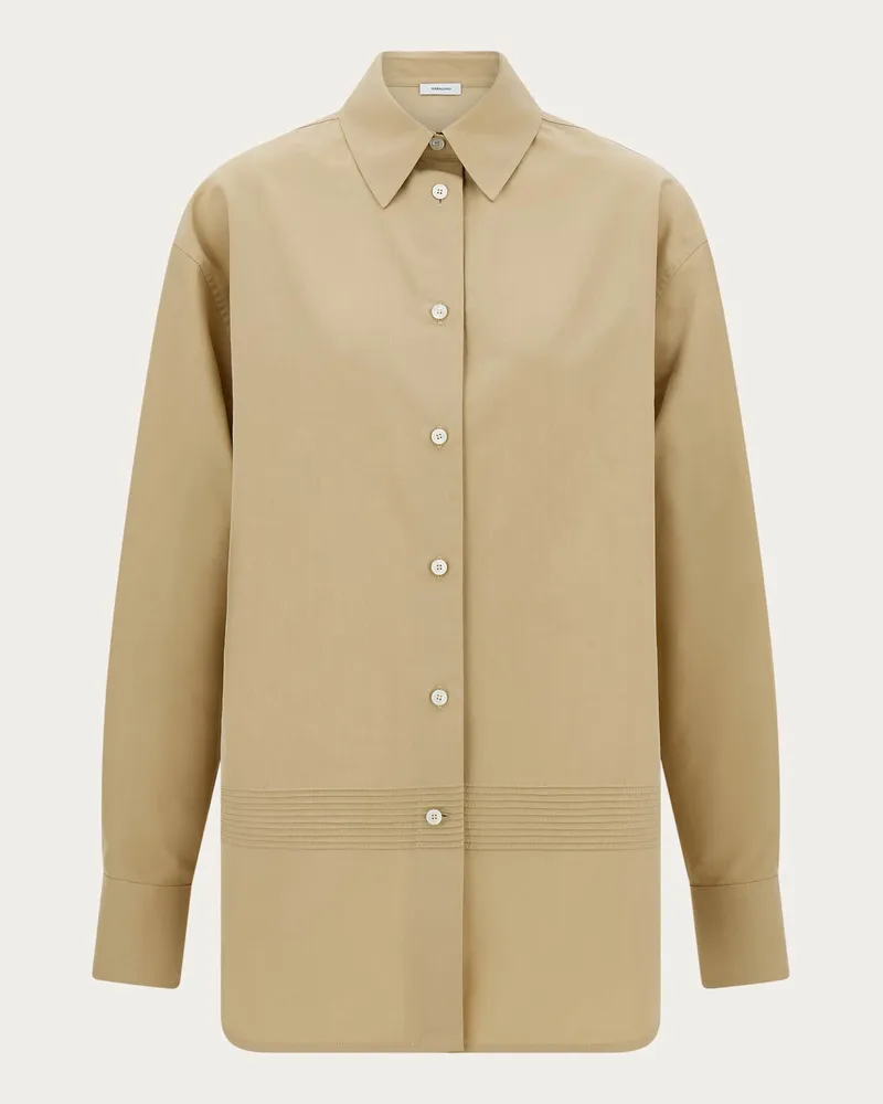 Ferragamo Donna Camicia over Beige Beige