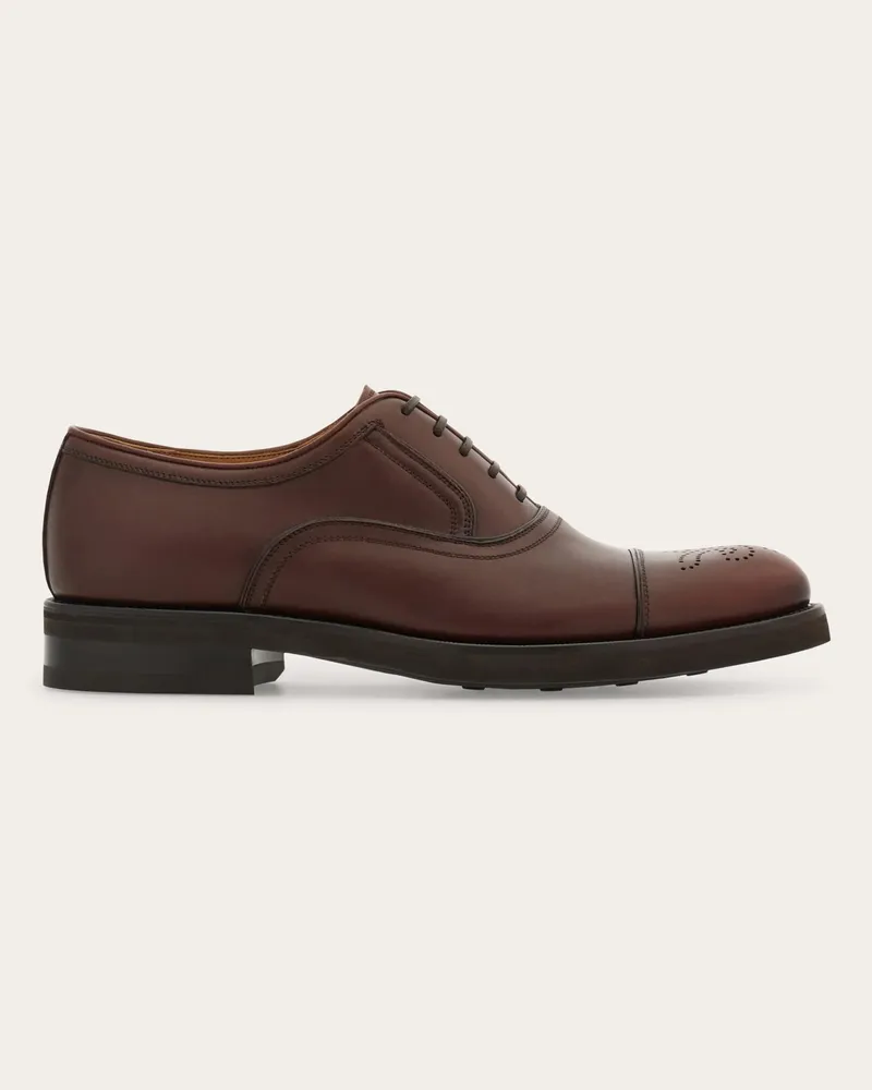 Ferragamo Uomo Oxford con broguing Marrone Marrone