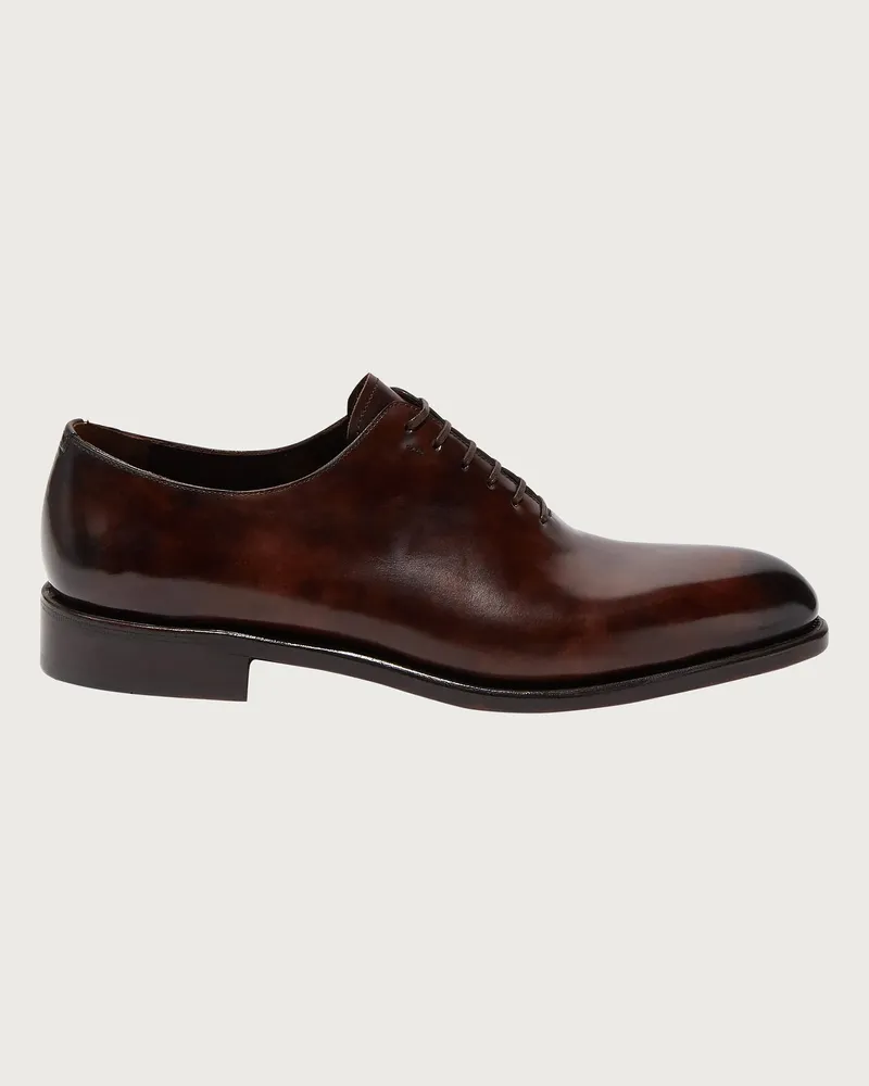 Ferragamo Uomo Oxford Tramezza Marrone Marrone