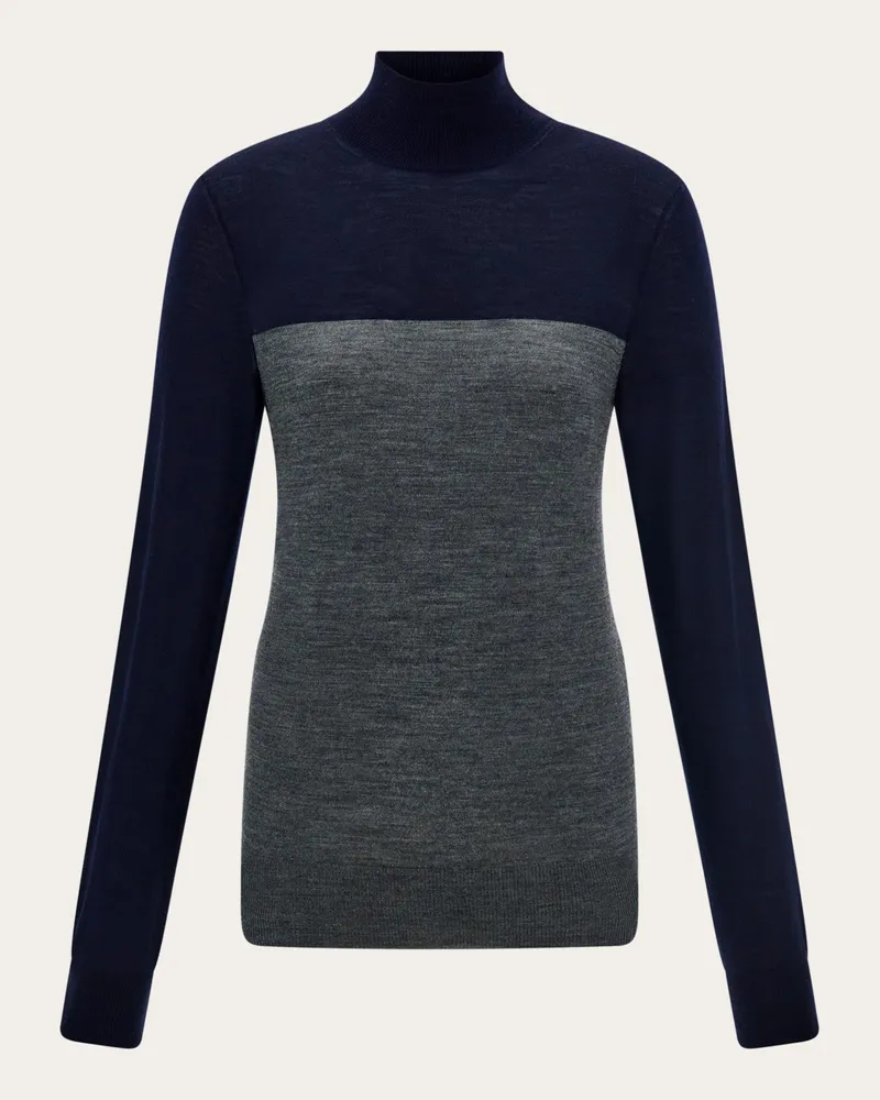 Ferragamo Donna Lupetto bicolore Nero Nero